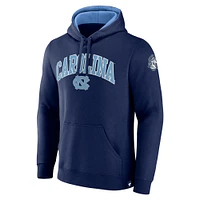 Sweat à capuche avec logo et arche pour homme Fanatics Navy North Carolina Tar Heels