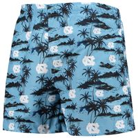 Men's FOCO Carolina Blue North Tar Heels Island Palm Swim Trunks