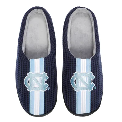 North Carolina Tar Heels FOCO Team Stripe Memory Foam Slide Slippers - Navy