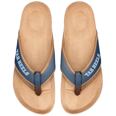 North Carolina Tar Heels FOCO Cork Flip Flops