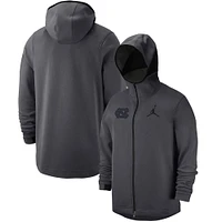 Men's Jordan Brand Anthracite North Carolina Tar Heels Tonal Showtime Full-Zip Hoodie Jacket