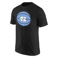 T-shirt Jordan Brand noir avec logo de basket-ball North Carolina Tar Heels pour hommes