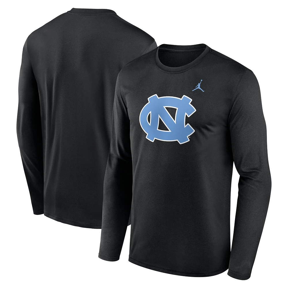 Men's Jordan Brand Black North Carolina Tar Heels Primetime Primary Legend Long Sleeve T-Shirt