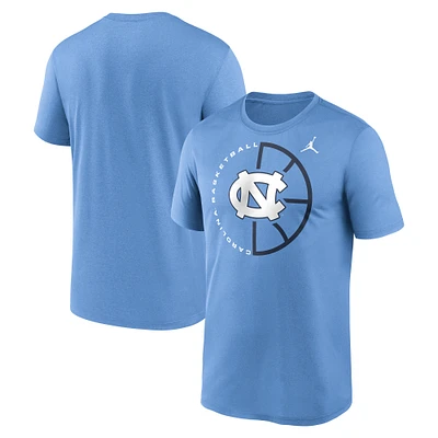 T-shirt Jordan Brand Carolina Blue pour homme, icône de performance basket-ball Legend North Tar Heels