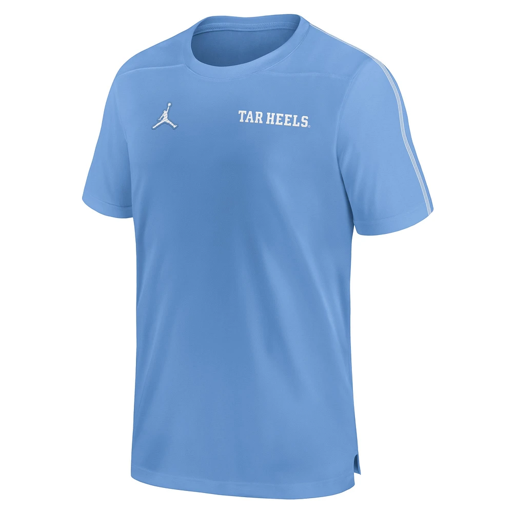 Men's Jordan Brand Carolina Blue North Tar Heels 2024 Sideline Coach Performance Top