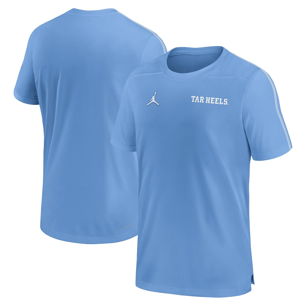 Men's Jordan Brand Carolina Blue North Tar Heels 2024 Sideline Coach Performance Top