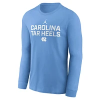 Men's Jordan Brand Carolina Blue North Tar Heels 2025 Sideline Performance Long Sleeve T-Shirt