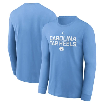 Men's Jordan Brand Carolina Blue North Tar Heels 2025 Sideline Performance Long Sleeve T-Shirt
