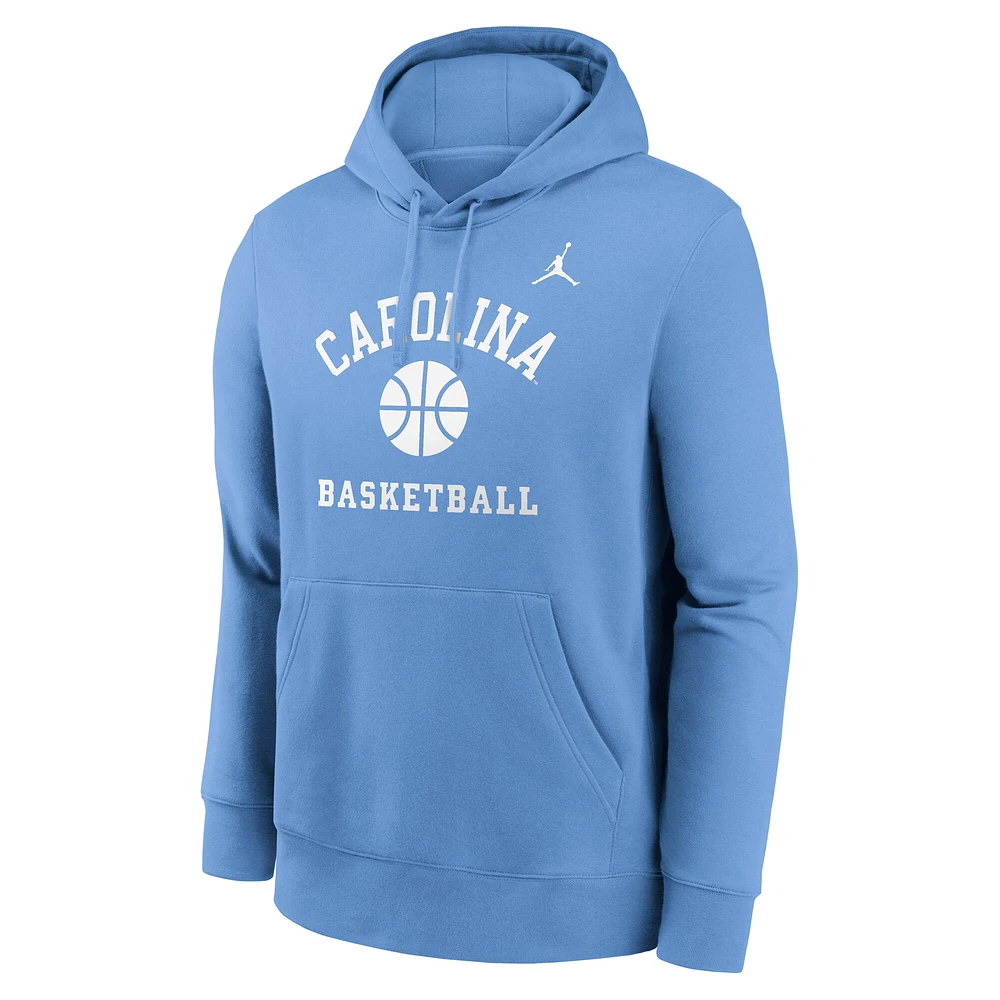 Men's Jordan Brand Carolina Blue North Tar Heels Basketball Arch Pullover Hoodie