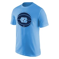 T-shirt avec logo de basket-ball Jordan Brand Carolina Blue North Tar Heels pour hommes