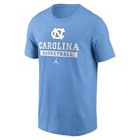 T-shirt de basket-ball Jordan Brand Carolina Blue North Tar Heels pour hommes