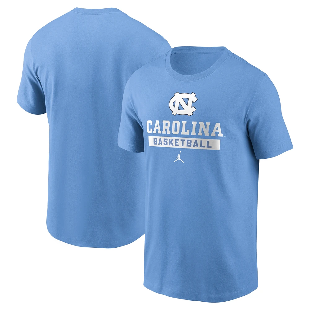 T-shirt de basket-ball Jordan Brand Carolina Blue North Tar Heels pour hommes