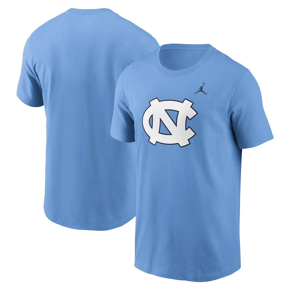 T-shirt Jordan Brand Carolina Blue pour homme avec logo North Tar Heels Primetime Evergreen