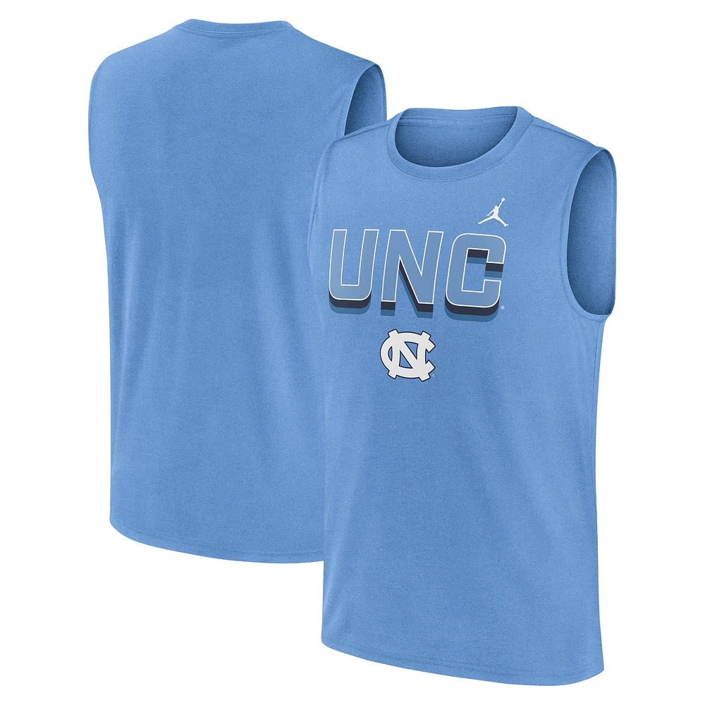 Débardeur Jordan Brand Carolina Blue pour homme, North Tar Heels Primetime Tricode Legend Performance