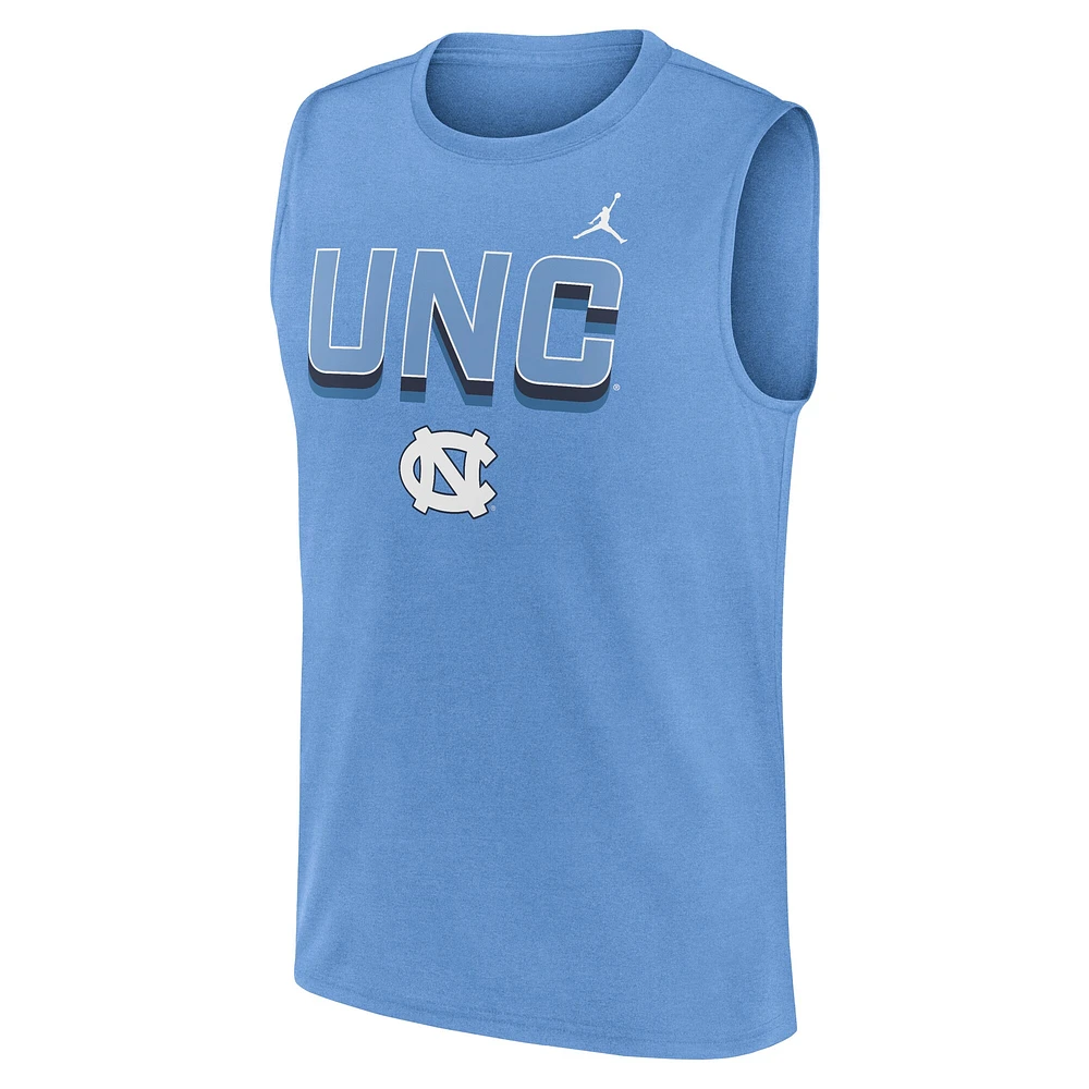 Débardeur Jordan Brand Carolina Blue pour homme, North Tar Heels Primetime Tricode Legend Performance