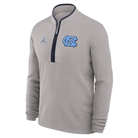 Men's Jordan Brand Gray North Carolina Tar Heels Victory Half-Zip Sweatshirt