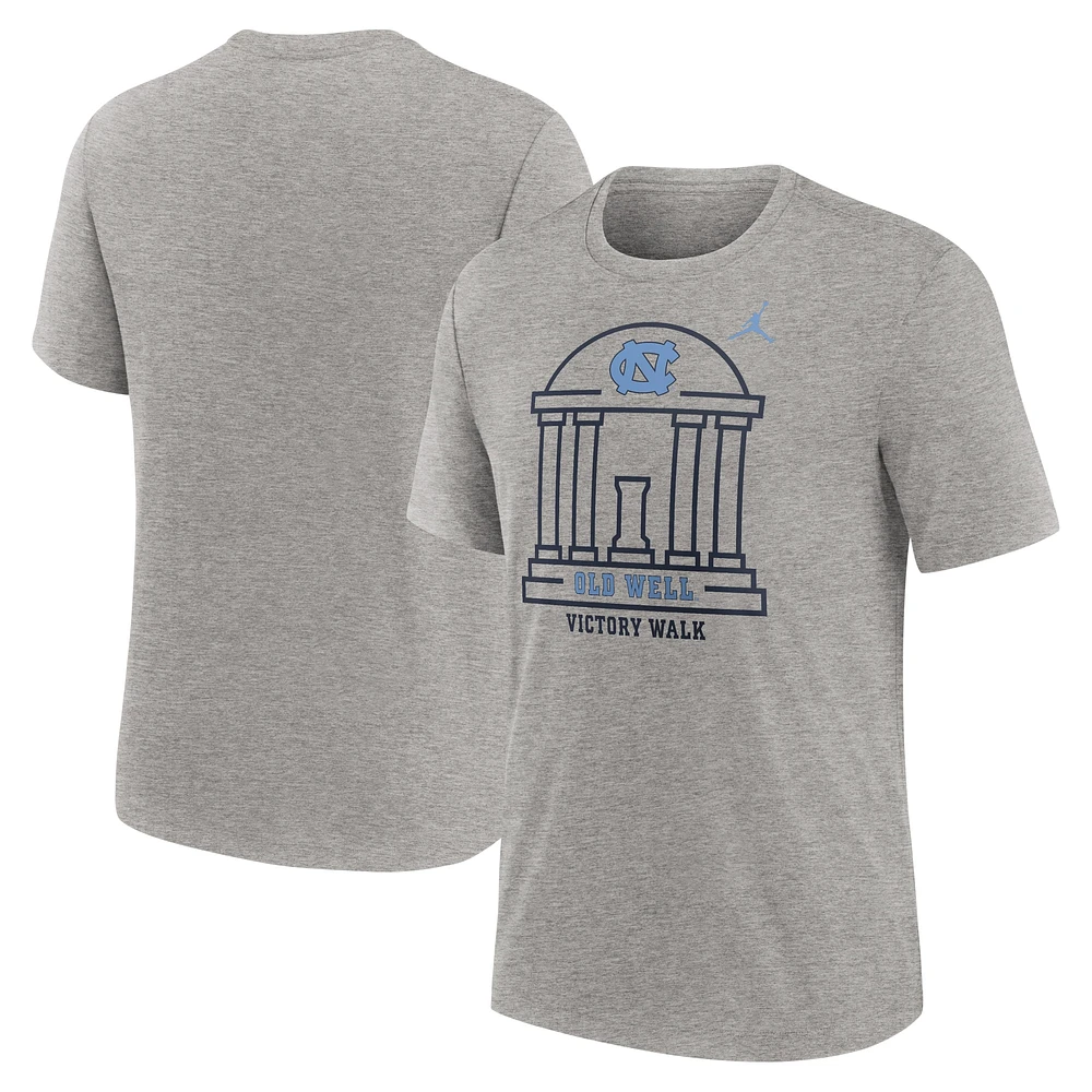 Jordan Brand Heather Grey North Carolina Tar Heels Local Campus Time Honored Tradition T-shirt à trois mélanges pour hommes