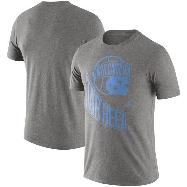 T-shirt de basketball rétro Jordan Brand North Carolina Tar Heels pour homme, gris chiné