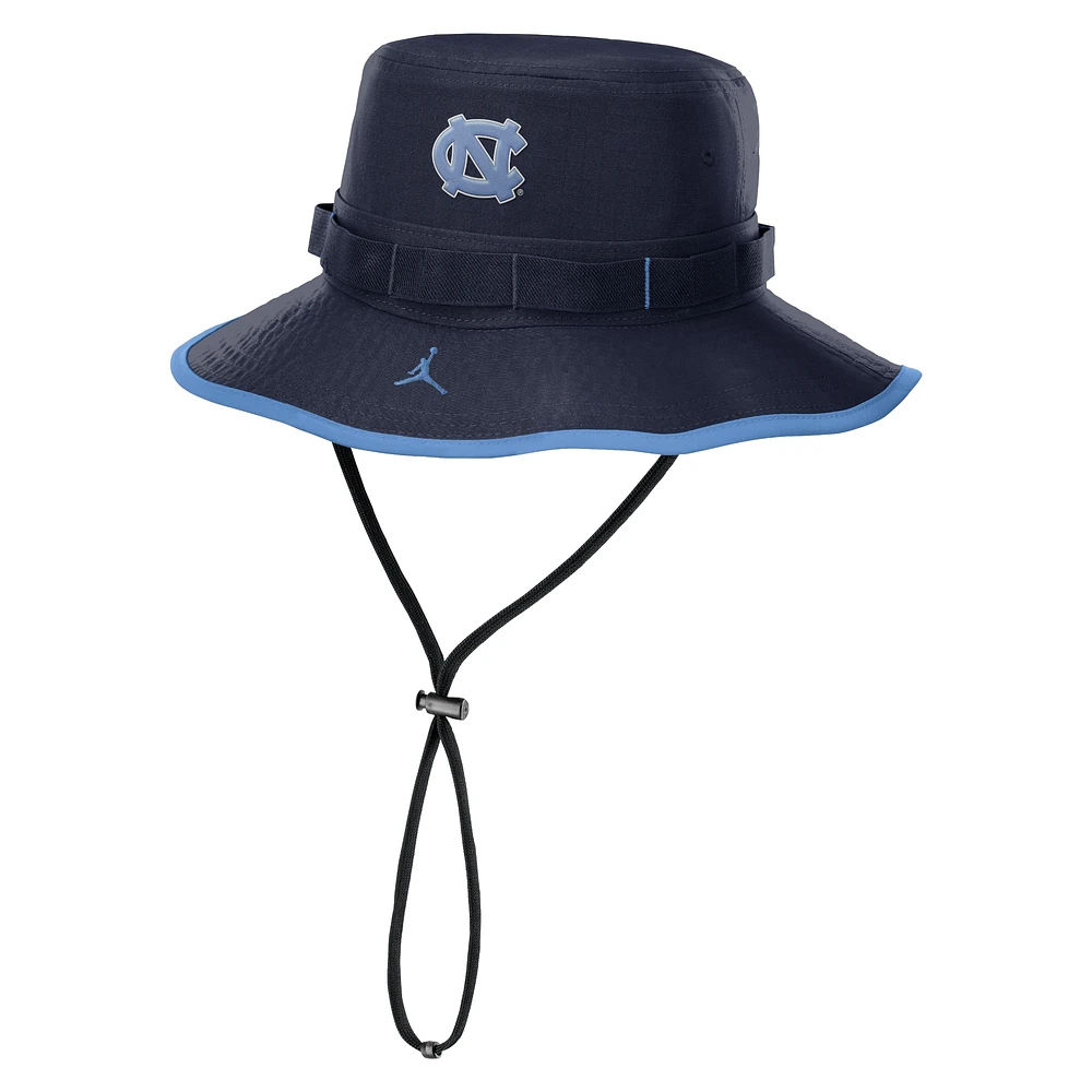 Men's Jordan Brand Navy North Carolina Tar Heels 2024/25 On-Field Apex Performance Boonie Bucket Hat