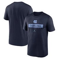 Men's Jordan Brand Navy North Carolina Tar Heels 2024 Sideline Legend Performance  T-Shirt