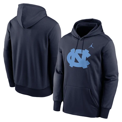Sweat à capuche Jordan Brand bleu marine pour homme, North Carolina Tar Heels Primetime Endzone Performance