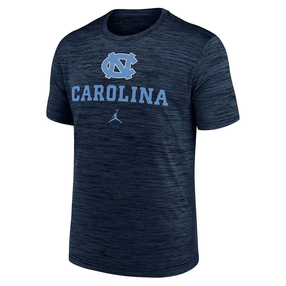 T-shirt Jordan Brand pour hommes, bleu marine, North Carolina Tar Heels Primetime Velocity