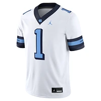 Maillot de jeu alternatif blanc Jordan Brand #1 North Carolina Tar Heels pour homme