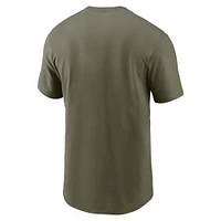 T-shirt Jordan Brand pour homme avec logo ton sur et appréciation militaire des Tar Heels de Caroline du Nord 2024 Olive