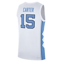 Men's Jordan Brand Vince Carter White North Carolina Tar Heels Replica Basketball Jersey