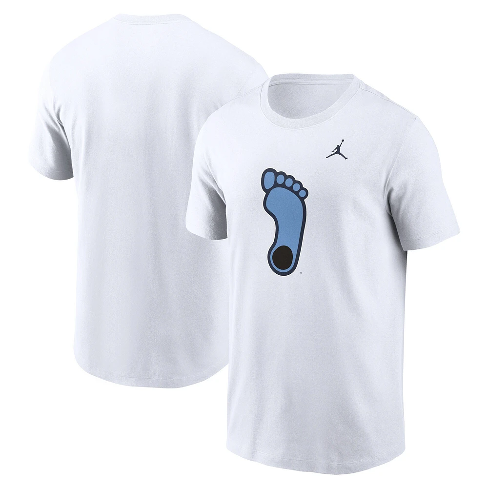 T-shirt Jordan Brand blanc pour homme avec logo alternatif North Carolina Tar Heels Primetime