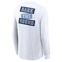 Men's Jordan Brand White North Carolina Tar Heels Two-Hit Classic Location Long Sleeve T-Shirt