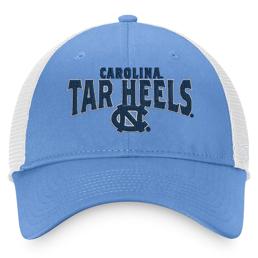 Majestic Carolina Blue North Carolina Tar Heels Breakout Trucker Casquette réglable pour homme