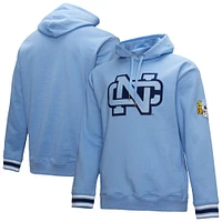 Sweat à capuche en polaire point de chaîne pour homme Mitchell & Ness Carolina Blue North Tar Heels