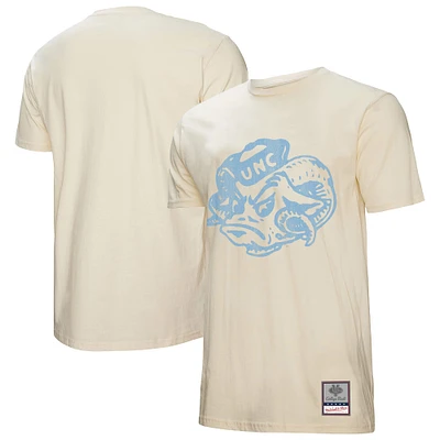 Men's Mitchell & Ness  Cream North Carolina Tar Heels Vintage Tone T-Shirt