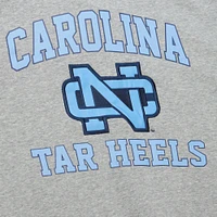 Men's Mitchell & Ness Grey Heather North Carolina Tar Heels Throwback Allover 4.0 Pullover Sweatshirt