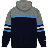 Sweat à capuche bleu marine Mitchell & Ness North Carolina Tar Heels Head Coach pour hommes