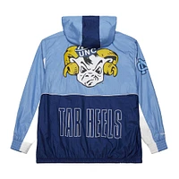 Men's Mitchell & Ness White North Carolina Tar Heels Big Shot Premium Full-Zip Windbreaker