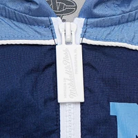 Men's Mitchell & Ness White North Carolina Tar Heels Big Shot Premium Full-Zip Windbreaker