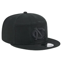 Men's New Era Black North Carolina Tar Heels Adventure Canvas Split Panel 9FIFTY Snapback Hat