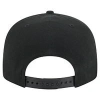 Men's New Era Black North Carolina Tar Heels Adventure Canvas Split Panel 9FIFTY Snapback Hat
