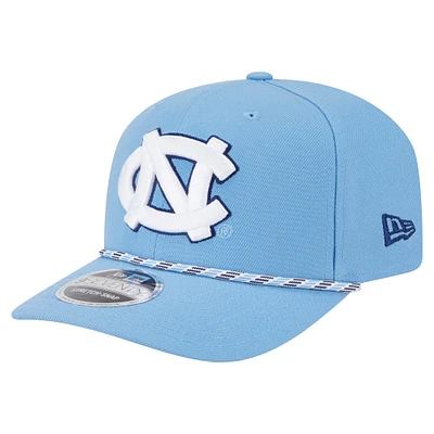 Casquette extensible à boutons-pression New Era Carolina Blue pour homme, motif Game Day Multi-Rope 9SEVENTY des Tar Heels de Caroline du Nord