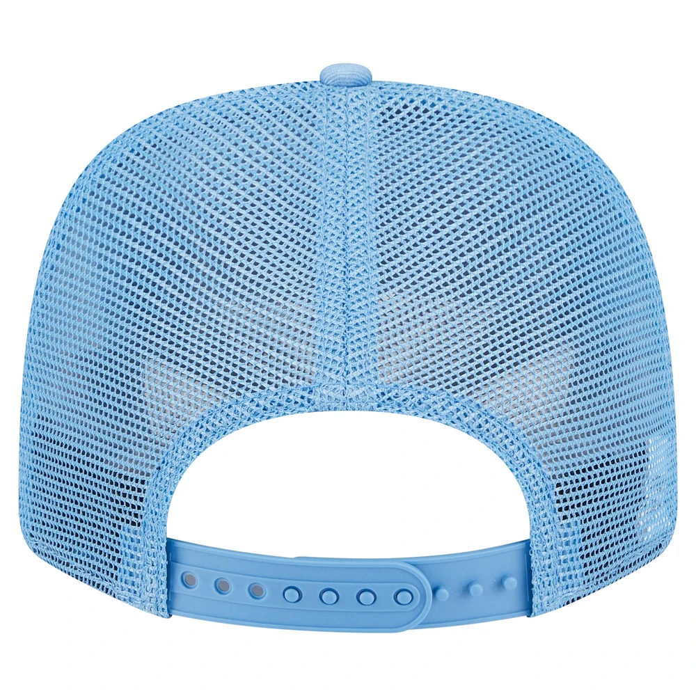 Men's New Era Carolina Blue North Carolina Tar Heels Primary 9SEVENTY Trucker Stretch-Snap Hat