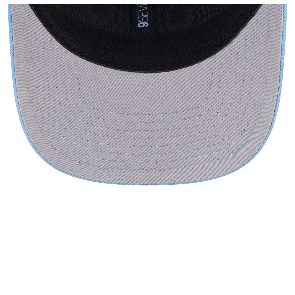 Men's New Era Carolina Blue North Carolina Tar Heels Primary 9SEVENTY Trucker Stretch-Snap Hat