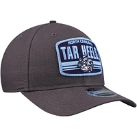 Men's New Era Charcoal North Carolina Tar Heels Team Elevated 9SEVENTY Stretch-Snap Adjustable Hat