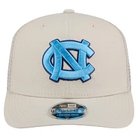 Men's New Era Natural North Carolina Tar Heels Canvas 9SEVENTY Stretch-Snap Adjustable Hat