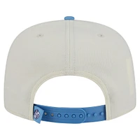 Casquette à visière plate New Era blanche pour homme, modèle universitaire 9FIFTY des Tar Heels de Caroline du Nord