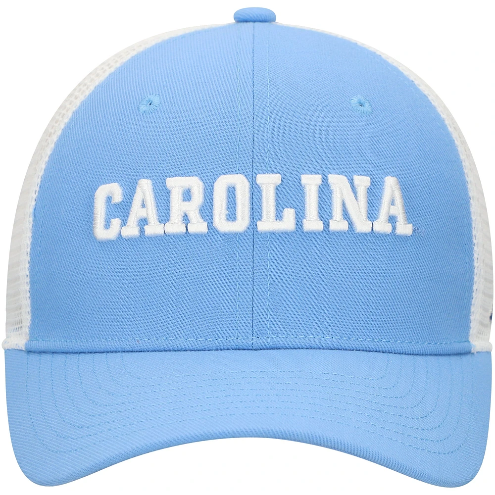 Casquette ajustable Nike Carolina Blue/White North Tar Heels Rise Trucker Performance pour homme