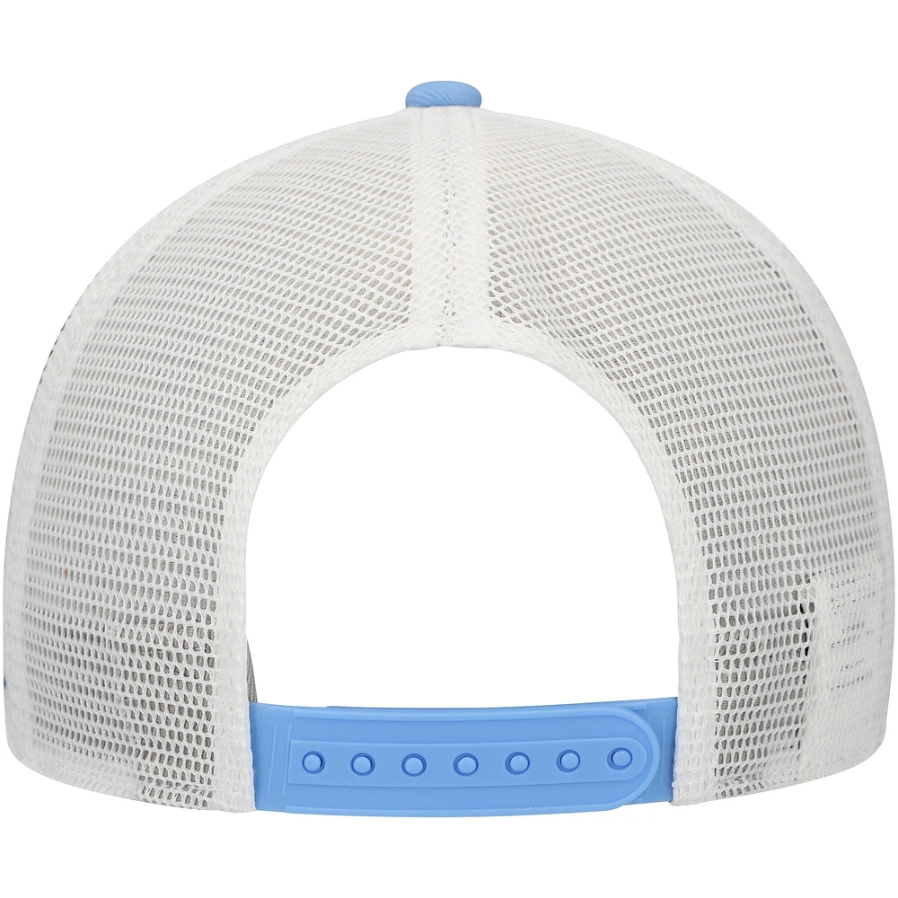 Casquette ajustable Nike Carolina Blue/White North Tar Heels Rise Trucker Performance pour homme