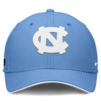 Men's Nike Carolina Blue North Tar Heels 2025 Dugout Coaches Rise Swoosh Performance Flex Hat