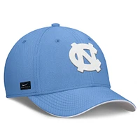 Men's Nike Carolina Blue North Tar Heels 2025 Dugout Coaches Rise Swoosh Performance Flex Hat